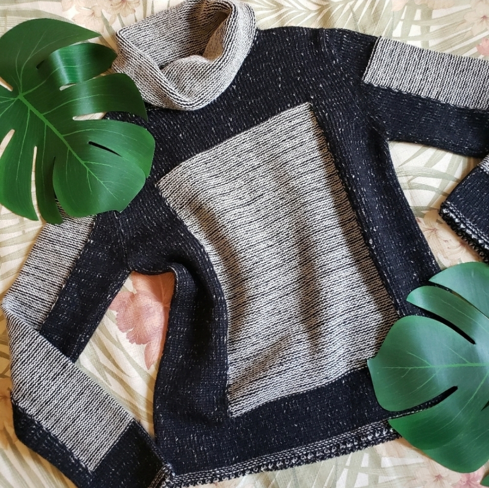 Ortensia Italian Turtleneck Wool Sweater Gray S